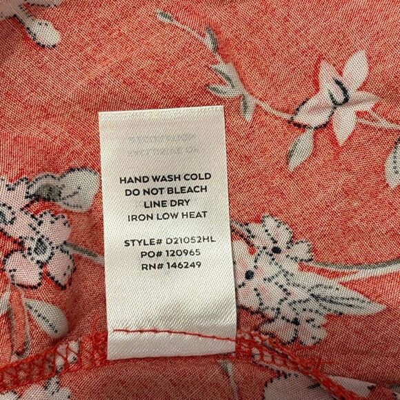 Lulus Esperanza Red Floral Print Midi Dress Large - Picture 8 of 8